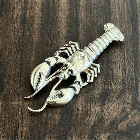 Sterling Silver 925 Lobster Brooch - 2.5"