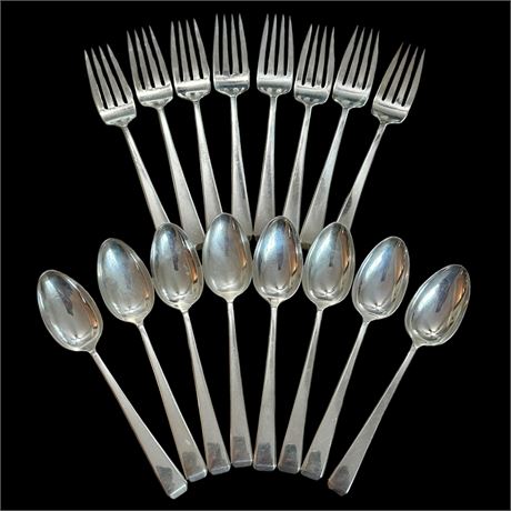 Towle Sterling Silver "Craftsman" Salad Forks (8) & Teaspoons (8) - 536.8 Grams