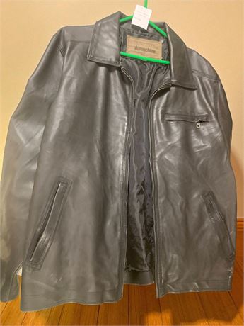 Type Field Apparel Machine Black Leather Jacket Size XL