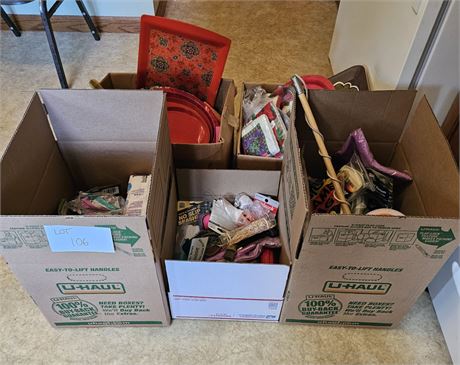 4 Large Boxes Of Mixed Kitchen Supplies