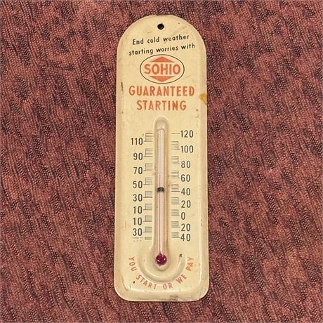 SOHIO Guaranteed Safety Advertising Thermometer