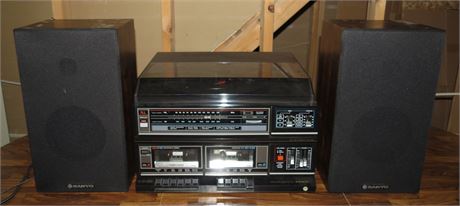 Sanyo Stereo, Record Player, Cassette, AM/FM Radio