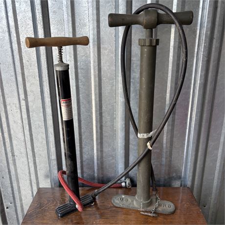 WWII Era U.S. Military Tire Pump and Traditional Bicycle Pump