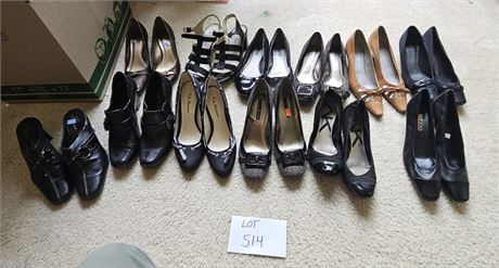 Ladies Mixed Shoes- Sizes 7.5 to 8 MED - Maker / Style / Color & Condition Vary