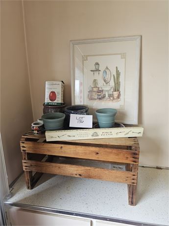 Wood Crate, Flower Pots, Art Print & More