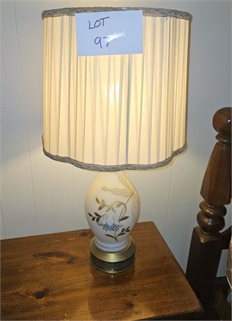 Vintage Lily Of The Valley Gold Leaf Table Lamp