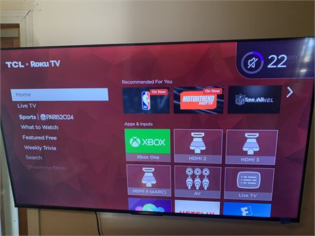 Roku Flat Screen Smart TV With Remote