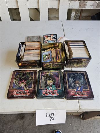 Three Tin's Of Mixed Yu-Gi-Oh Cards