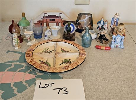 Mixed Figurine Lot Japan, Lanterns, Pixie, Mini Bottles & More