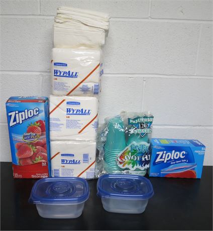 Storage Bags, Napkins, Cups