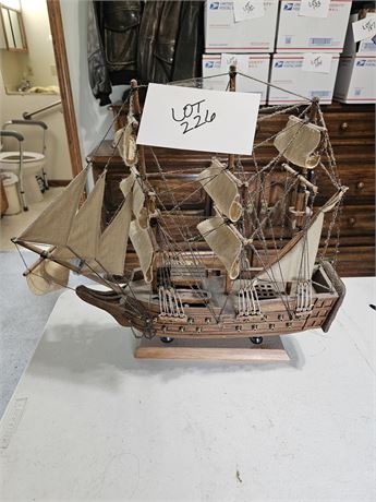 Vintage Wood Model Ship
