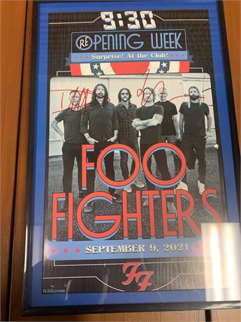 Foo Fighters Poster Art Surprise Performance at 9:30 Club in D.C 2022