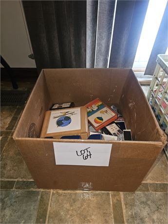 Large Box Of Mixed Playing Cards- Vintage Sets- Maker, Style & Year Vary