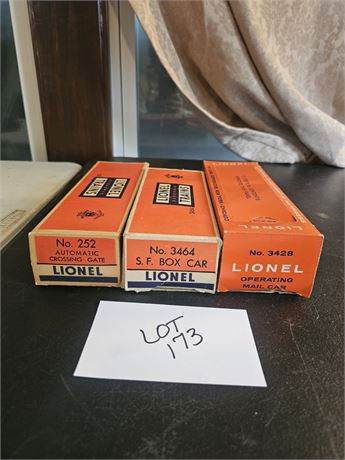 Lionel Cars #3464,252 & 3428