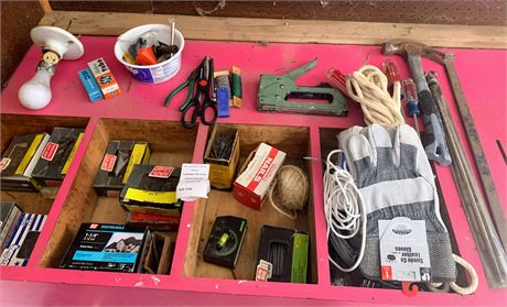 Hardware Lot In Wood Storage Divider