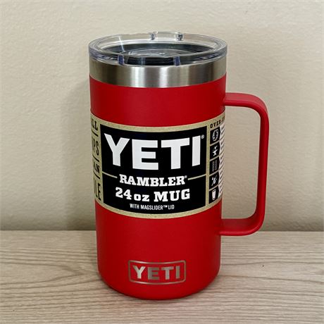 NEW Yeti 24oz Mug w/ Mag Slider Lid - RESCUE RED - Limited Edition