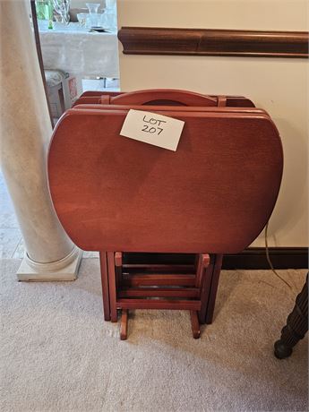 Standard-Size Cherry Color TV Trays