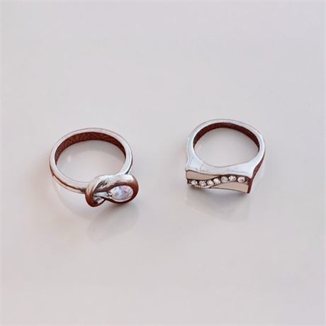 Sterling Silver Lovers Knot/Infinity Ring (Size 8)