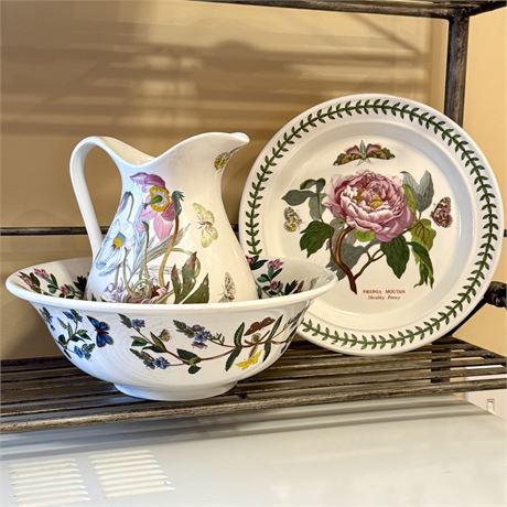 Portmeirion The Botanic Garden Pitcher & Bowl Set + Dinner Plate