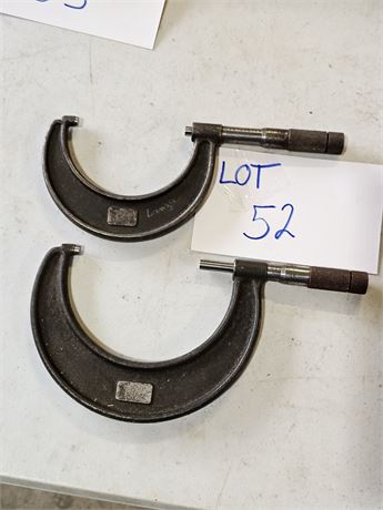 Lufkin #1913 & 1914 Micrometer Precision Measuring Tool