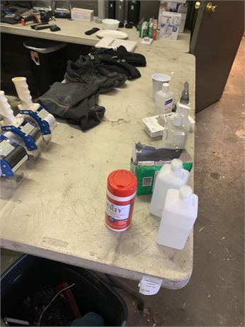 6’ Plastic Table (Some Damage) Table only no contents
