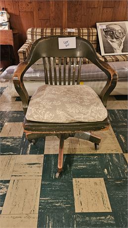 Vintage Wood Office Chair