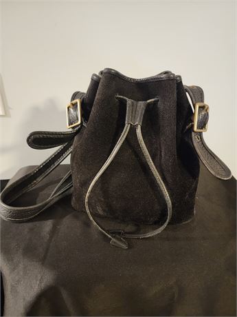 COACH Black Suede Drawstring Bag-Great Condition