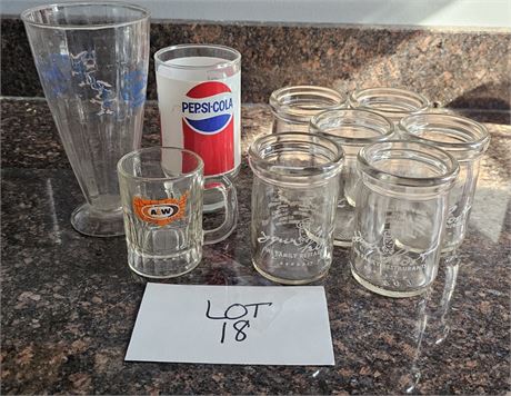 Mixed Advertising Glasses, Pepsi, Nestle & More