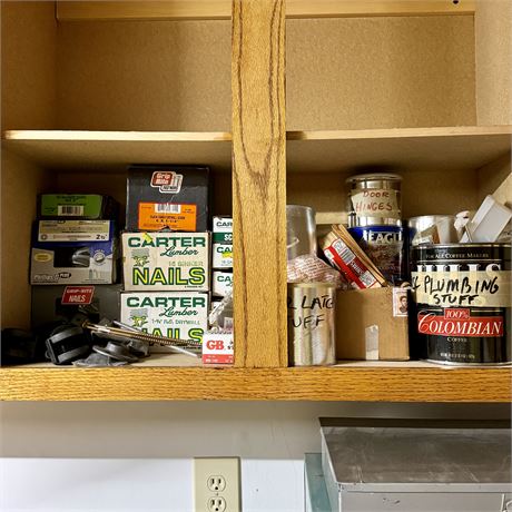 Nails, Screws Mixed Fasteners Cabinet Cleanout