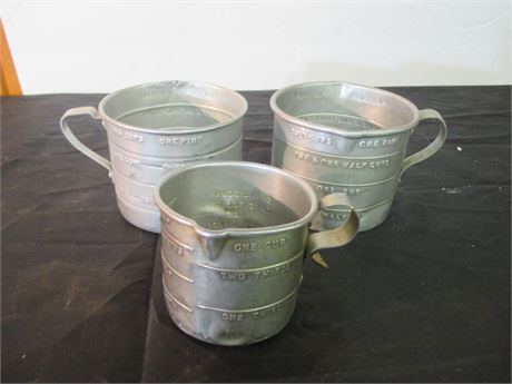 Vintage Swans Down Aluminum Measuring one cup & 2 Others