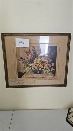 Antique Flower Still Life Print