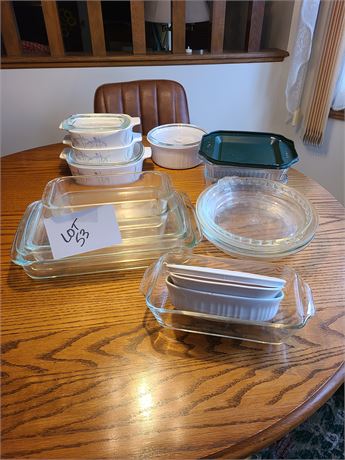 Mixed Glass Baking Lot : Cake/Pie/Bread/Casseroles & More