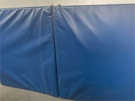 Blue Wresting or Tumbling Padded Gym Exercise Mat - 8' x 4'