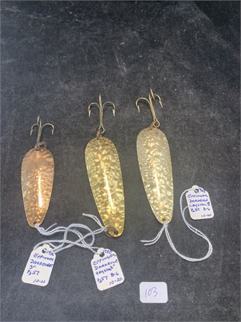 1950 Eppinger Dardevle Crystals Lot of 3 Lures