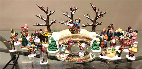 Assorted Christmas Village Accessories