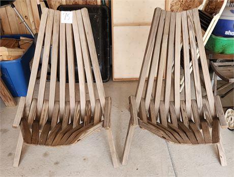 Amish Wood Folding Chairs