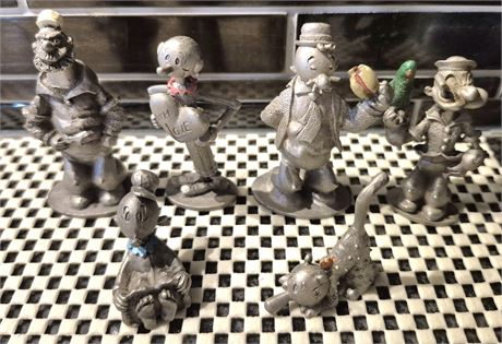 Popeyes Pewter Figurines