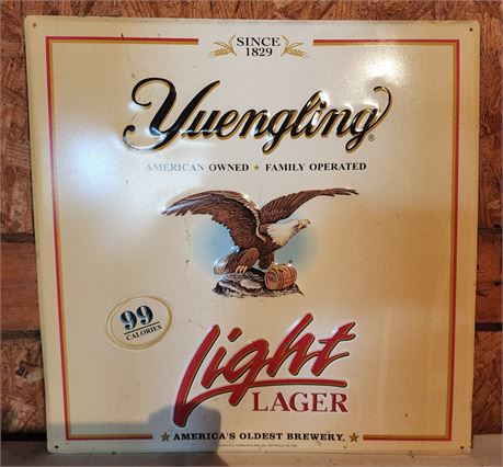 Yuengling Light Tin Sign