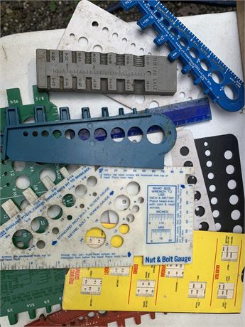 Nut and Bolt Thread Gauge Lot