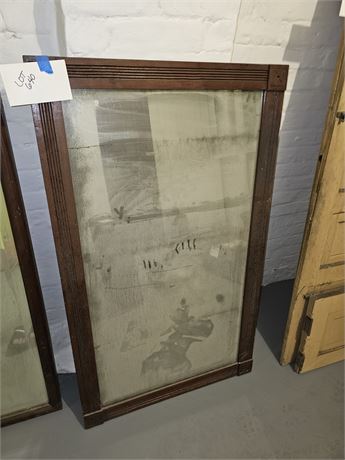 Antique Wood Wall Mirror