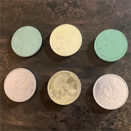 Mardi Gras Doubloons Lot 1974 Daughters of Eve Krewe, Parade Float Coins