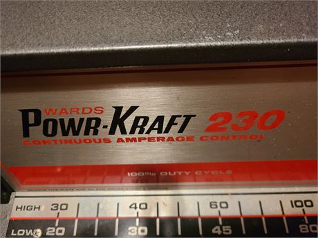 Wards Power Kraft 230 MIG Welder with Helmet & Rods