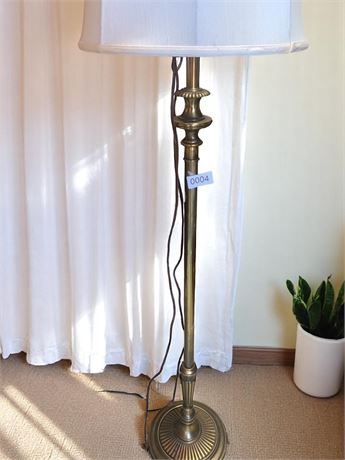 Brass Metal Floor Lamp With Shade