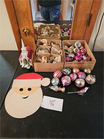 Vintage Mixed Christmas Ornament's- Indents, Double Indents, Mica & More