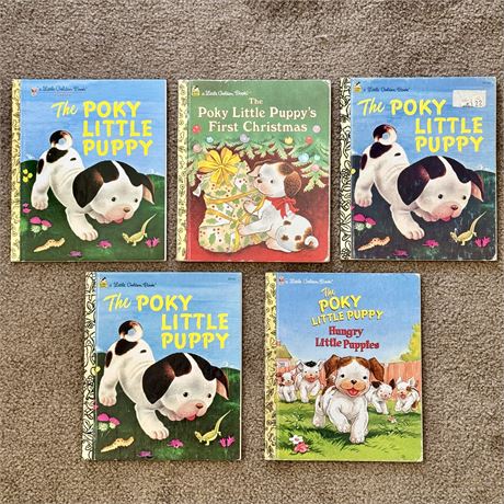 The Pokey Little Puppy Vintage Little Golden Books Lot of 6