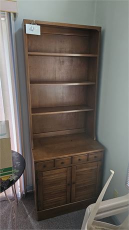 Wood Bookshelf & Storage Cabinet