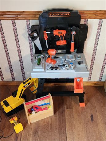 CAT Remote Controlled Toy & Black & Decker Kids Tool Bench