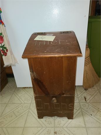 Wood Taters Bin