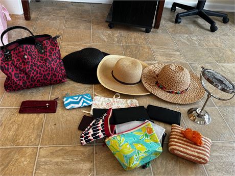 Womens Sun Hats and Hand Bags