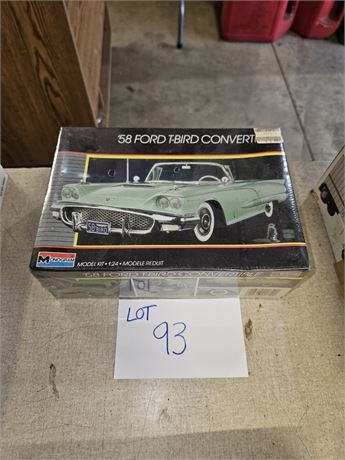 58 Ford T-Bird Convertible Model Car Made By Monogram